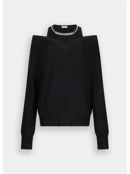 Maglione con ricami gioiello LIU JO | MF5126MA85Q/22222